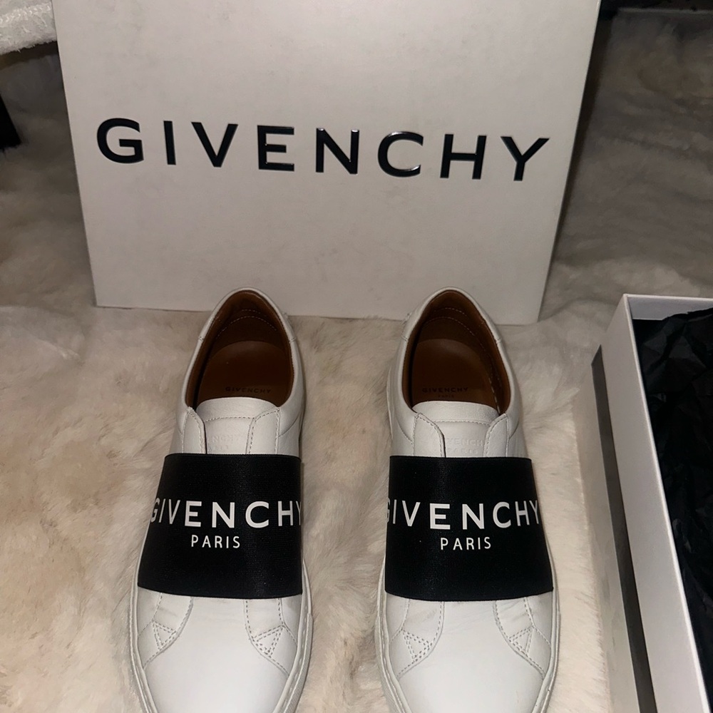 Givenchy women’s White and Black Slip-On Sneakers